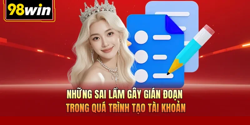 Những sai lầm gây gián đoạn trong quá trình tạo tài khoản